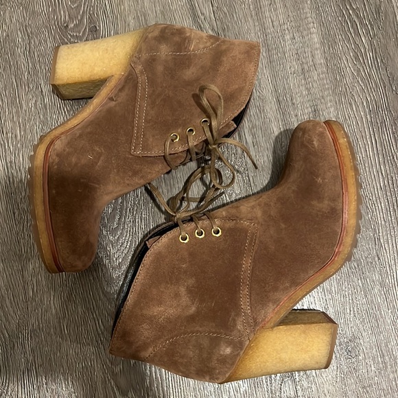 New Prada Lace up Booties tan suede - Picture 7 of 11